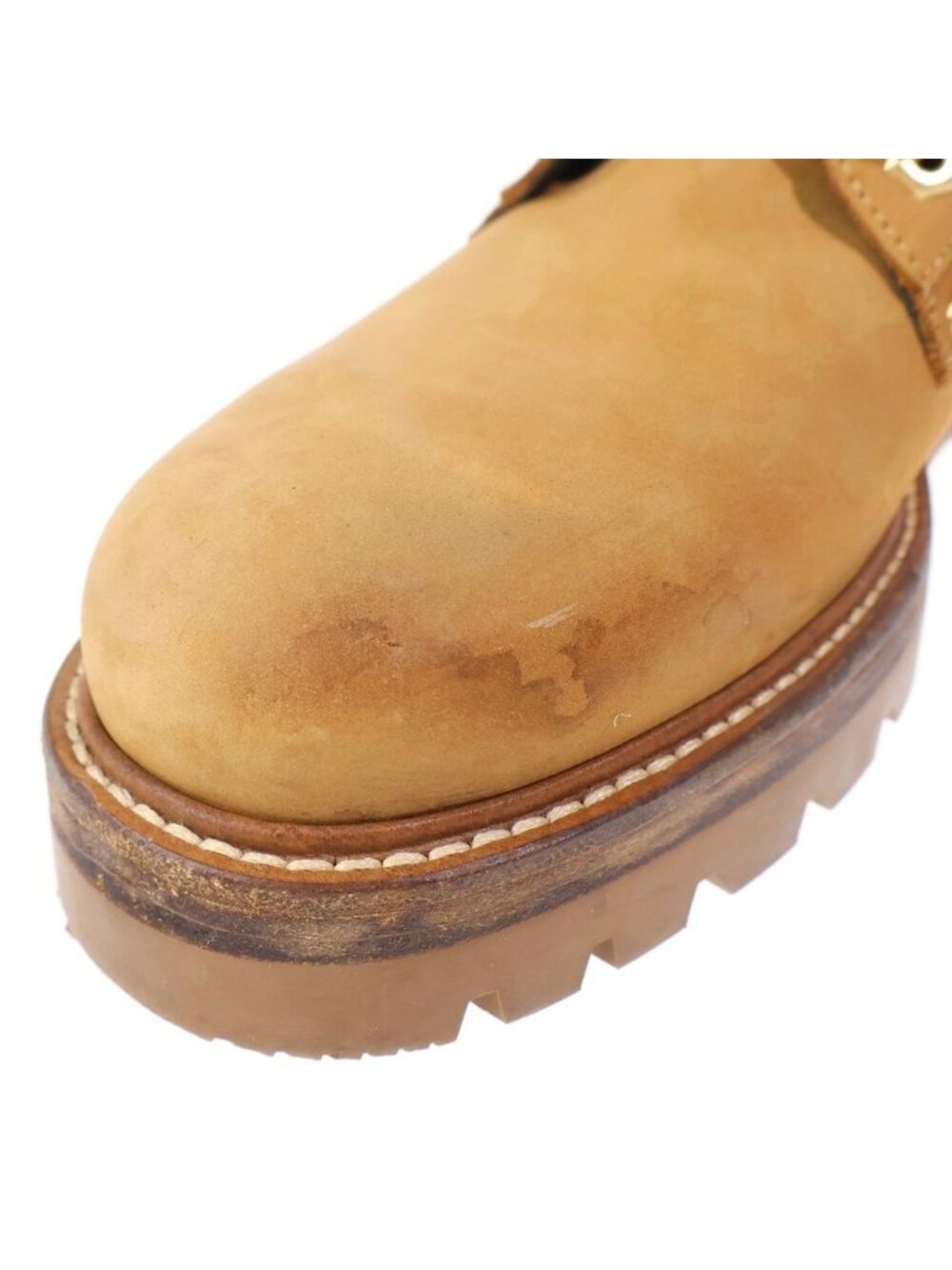 Louis Vuitton Oberkampf Suede Leather High Cut Boots Beige - Picture 6 of 6